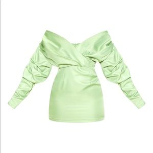 Off the Shoulder Ruched Bodycon